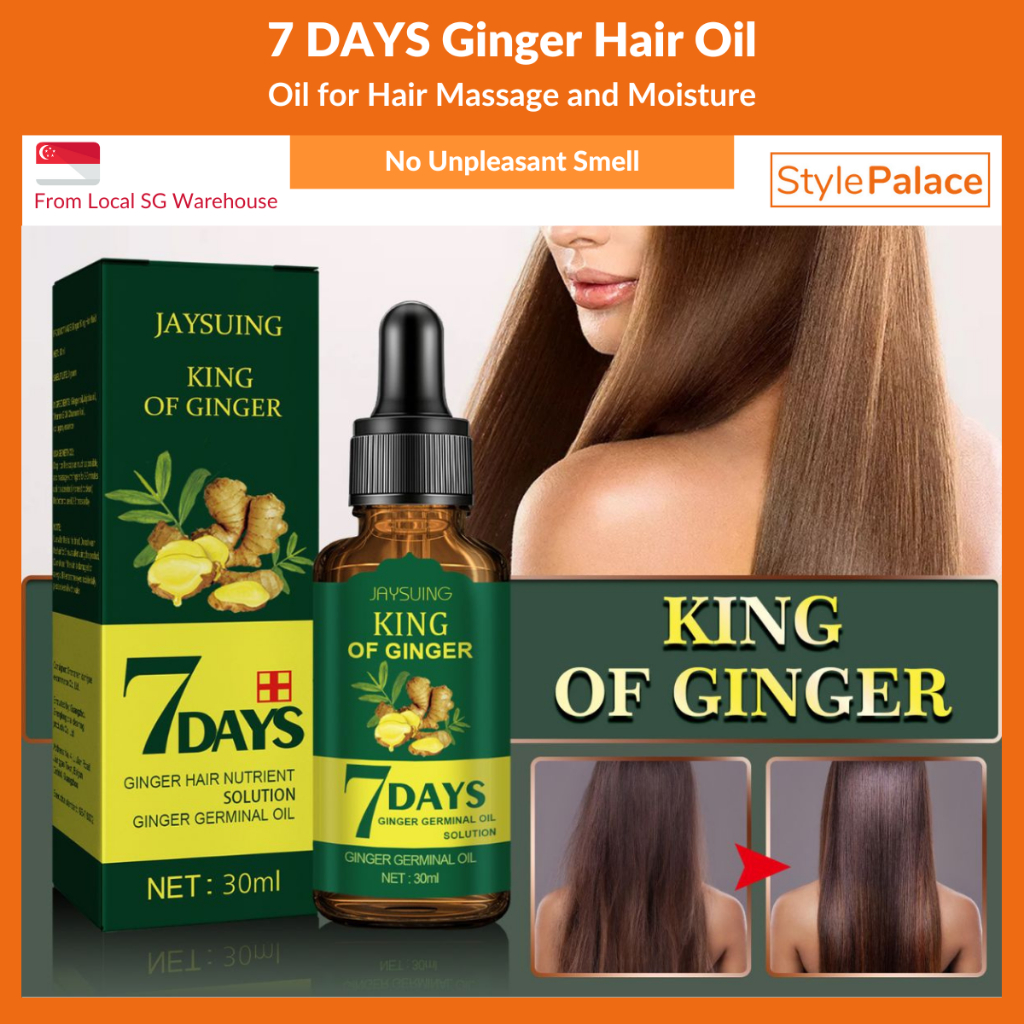 7 Day Odourless Ginger Oil 30ml For Hair Growth Massage And Hair