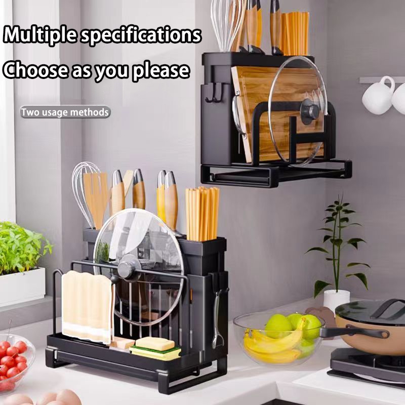 【READY STOCK】Kitchen knife holder, tableware storage rack | Non ...