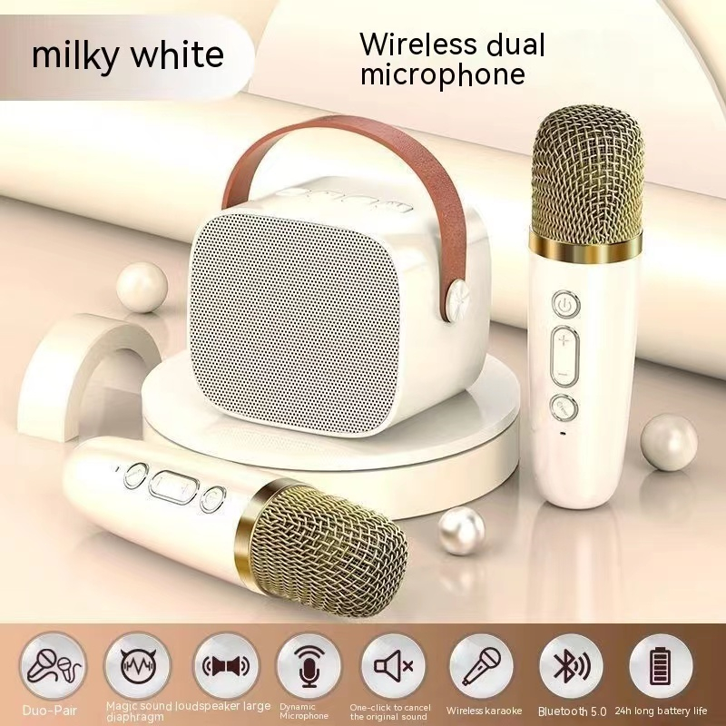 【SG】Wireless Mic Bluetooth Small Speaker Outdoor Mini Portable Karaoke