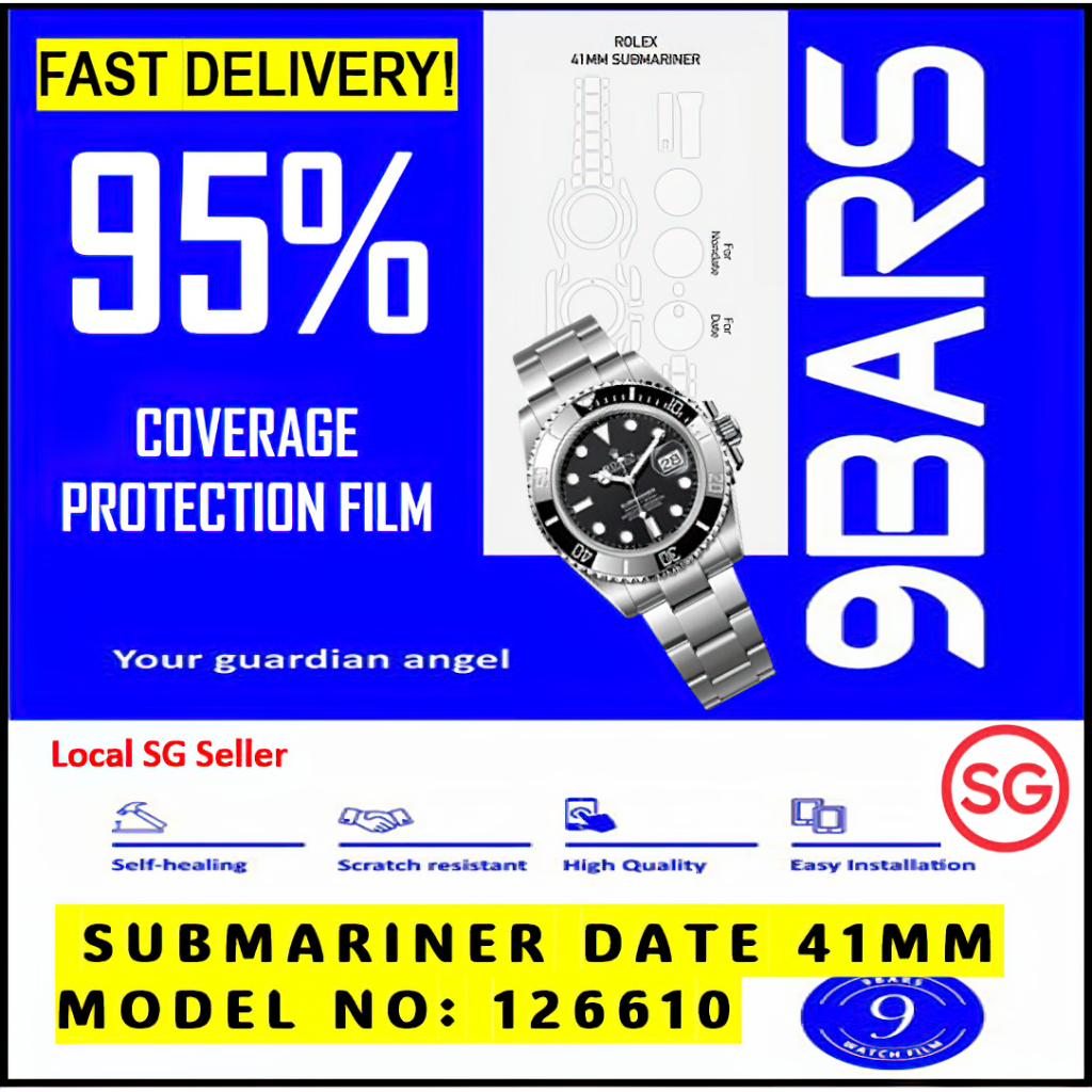 Protection Film for Rolex Submariner Date 41mm full coverage | Shopee ...