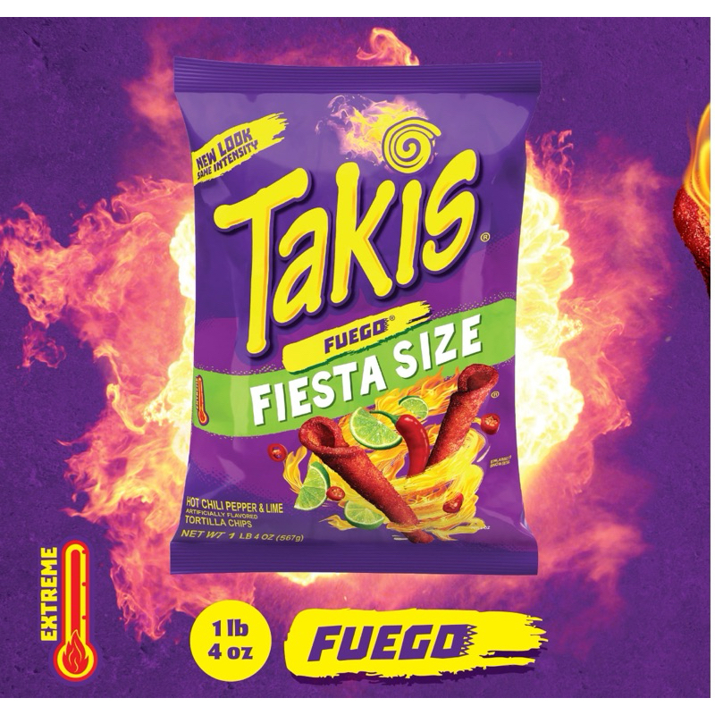 Barcel Takis Intense Nacho Cheese Rolled Tortilla Chips 9.9oz(Ready ...