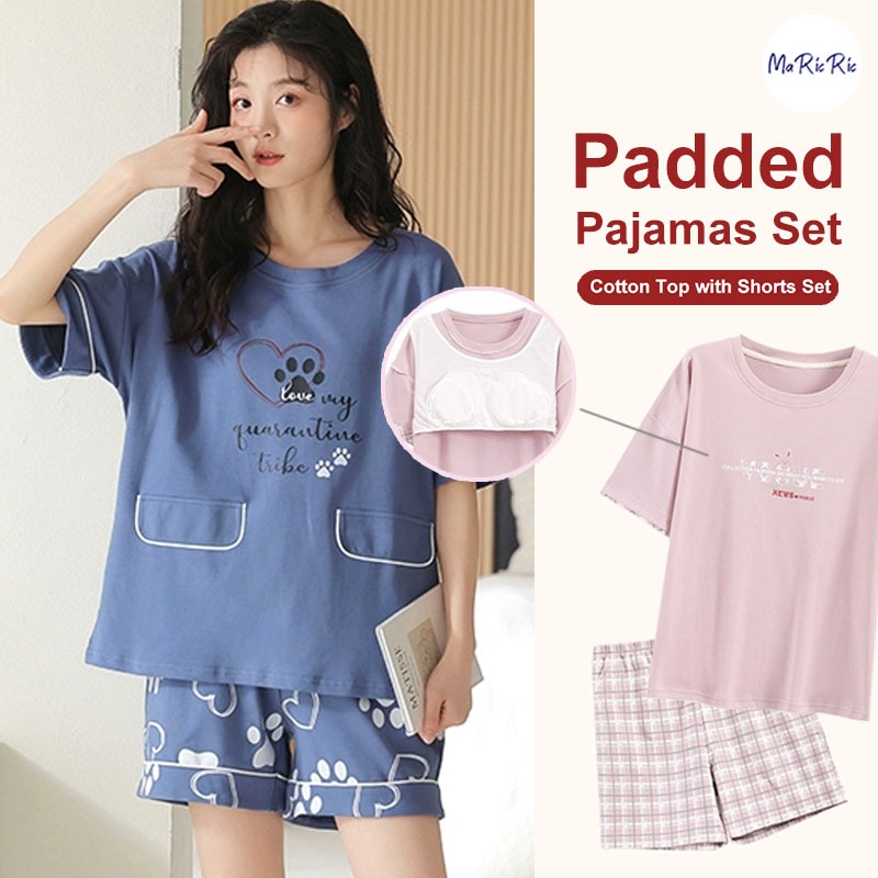 [SG InStock] Cotton Pyjamas with Shorts Set. Sleep Wear★Causal Wear ...