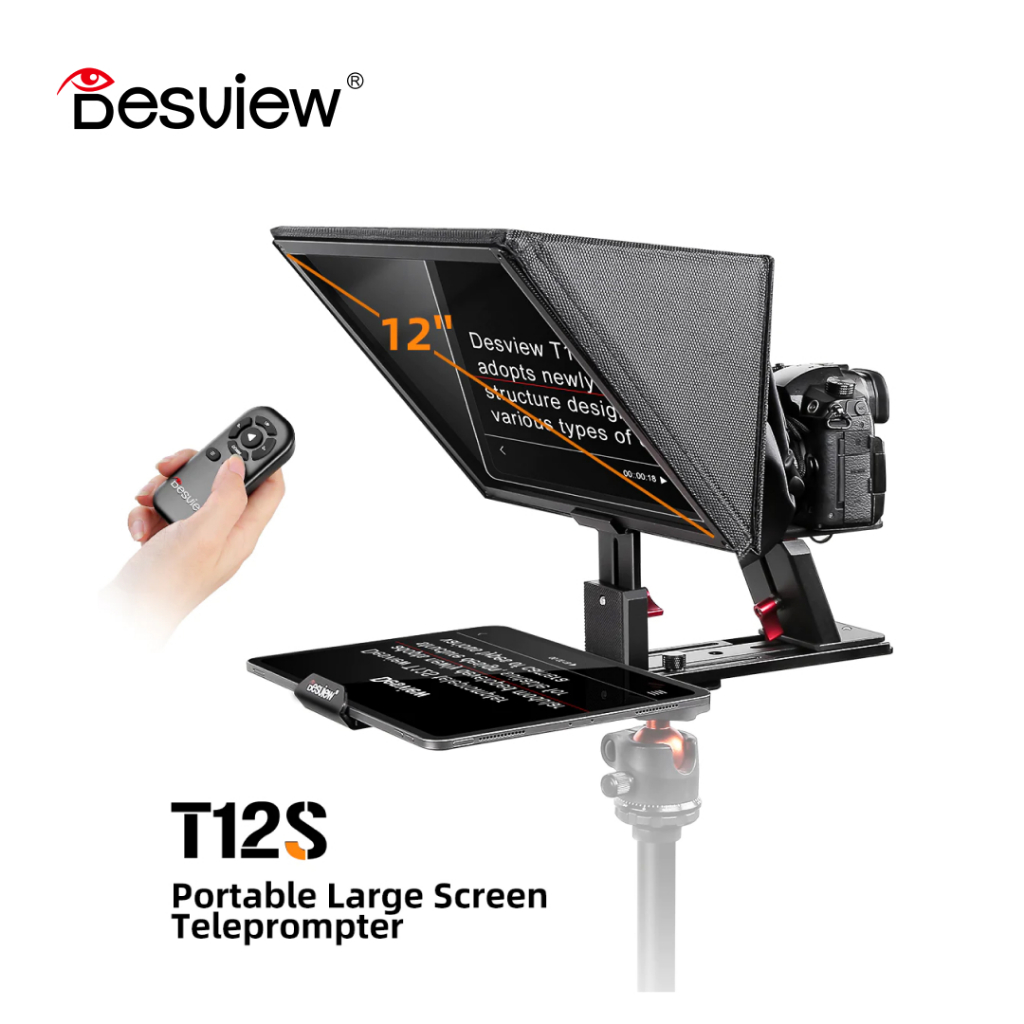 Desview T12S Foldable Portable Teleprompter for Cameras | Shopee Singapore