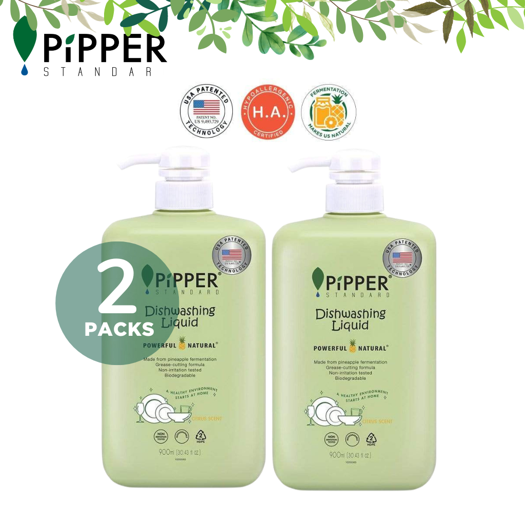 Pipper Standard Dishwashing Liquid Citrus 900ml Hypoallergenic natural
