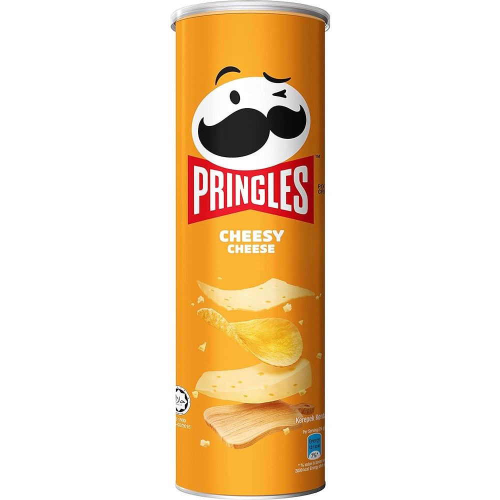 Pringles Cheesy Cheese Potato Crisps Chips 134g Shopee Singapore