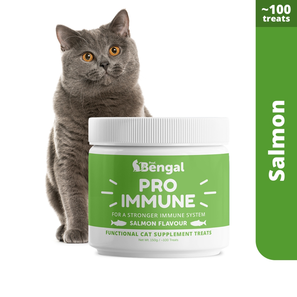 Prof Bengal Pro Immune Immunity Boosting Cat Treats Snacks Essential Cat Probiotics and Cat Multivitamins