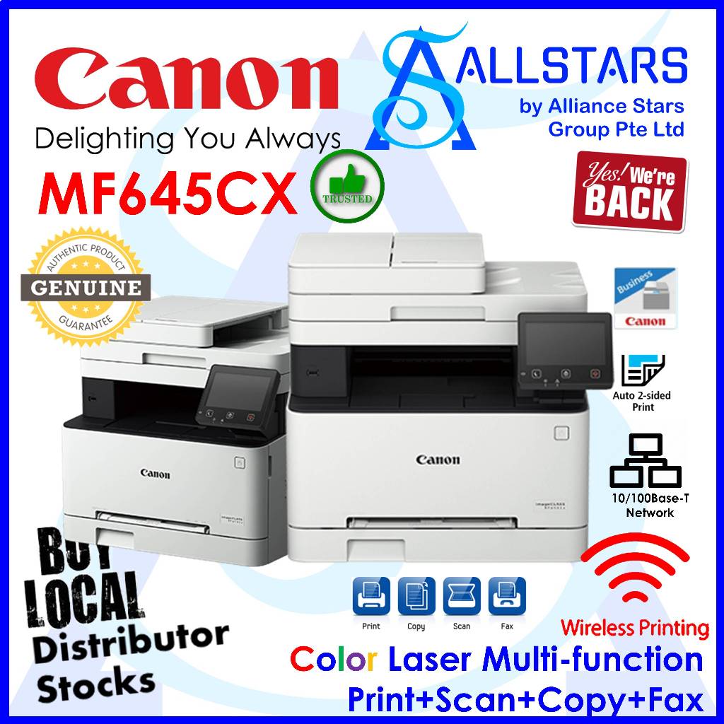 (ALLSTARS) Canon MF645CX Color Laser Multi-Function (Print / Scan ...