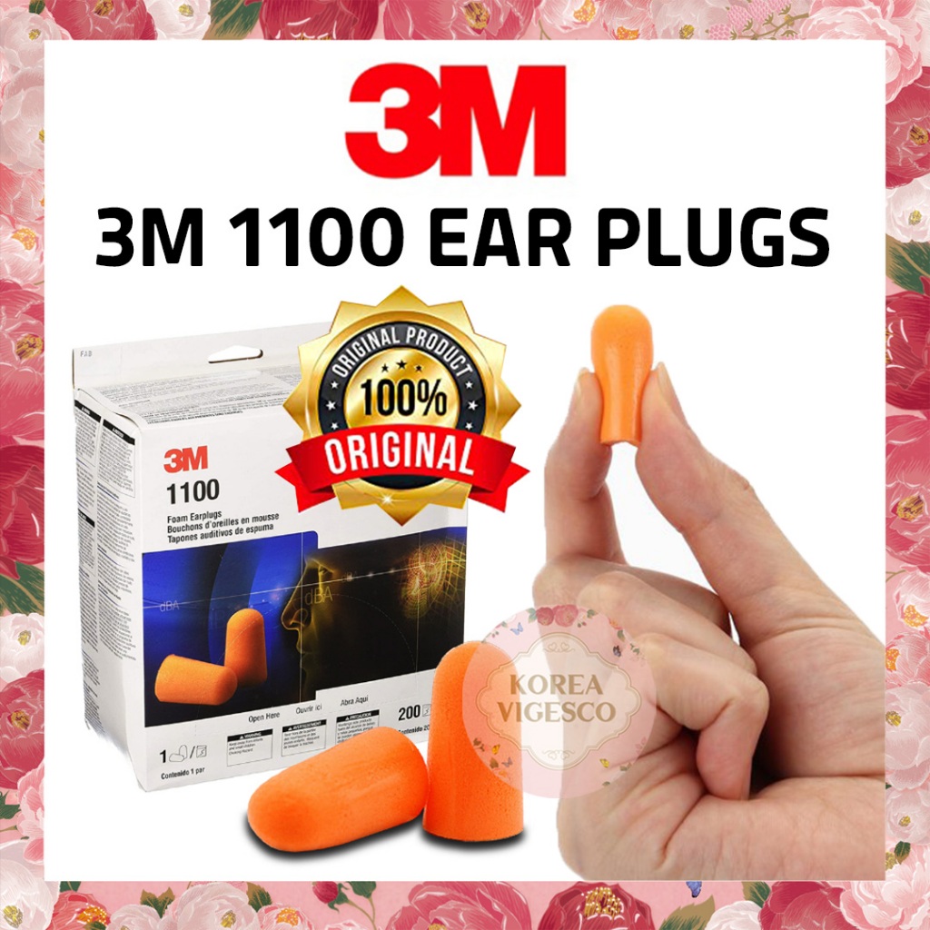 3M 1100 Ear Plugs/ Noise Cancellation Earplugs for Flights Snore/ No