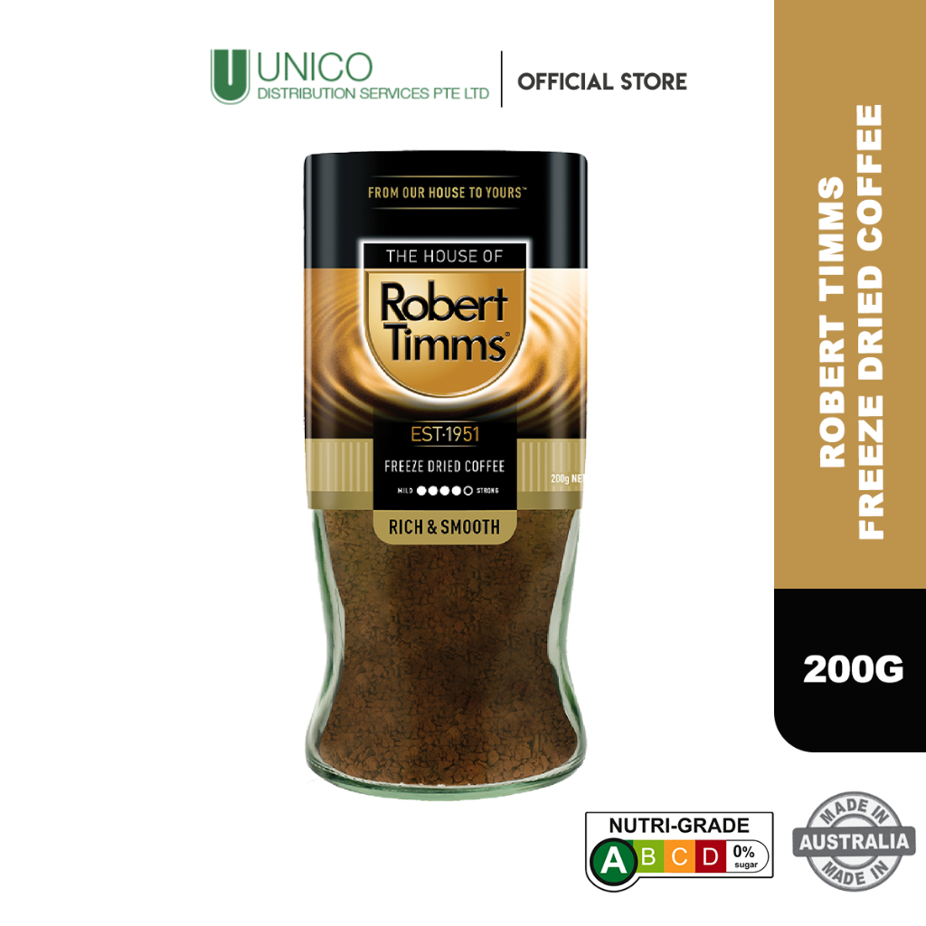 Robert Timms Freeze Dried Instant Coffee 200g Shopee Singapore