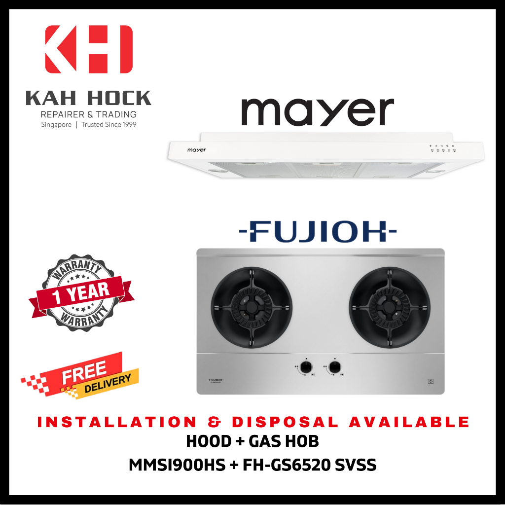 MAYER MMSI900HSWH 90CM SEMIINTEGRATED SLIMLINE COOKER HOOD + FUJIOH