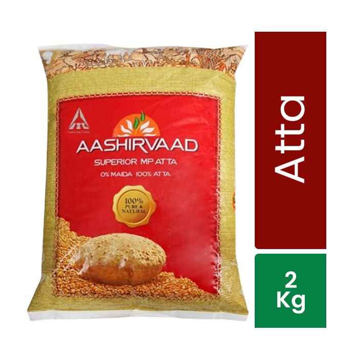 AASHIRVAAD WHOLE WHEAT ATTA FLOUR 2Kg | Shopee Singapore