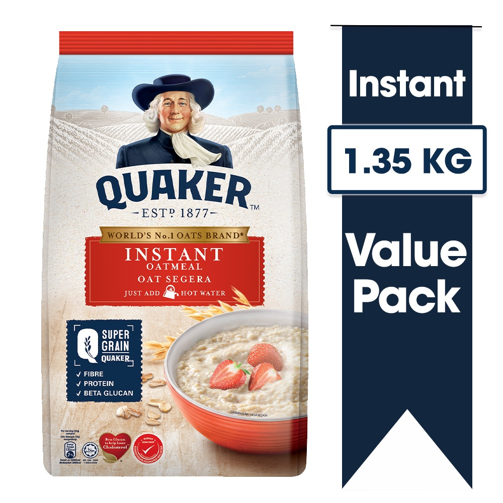 Quaker Instant Oatmeal 1.35kg (ExpDate: Aug2025) | Shopee Singapore