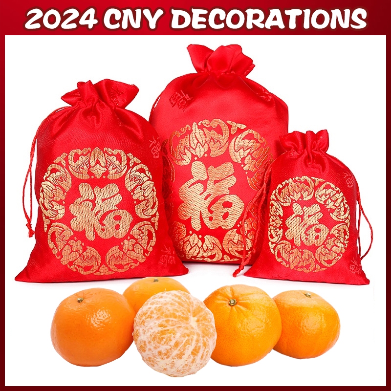 Cny Orange Bag Mandarin Orange Bag Chinese New Year Decorations 2024 ...