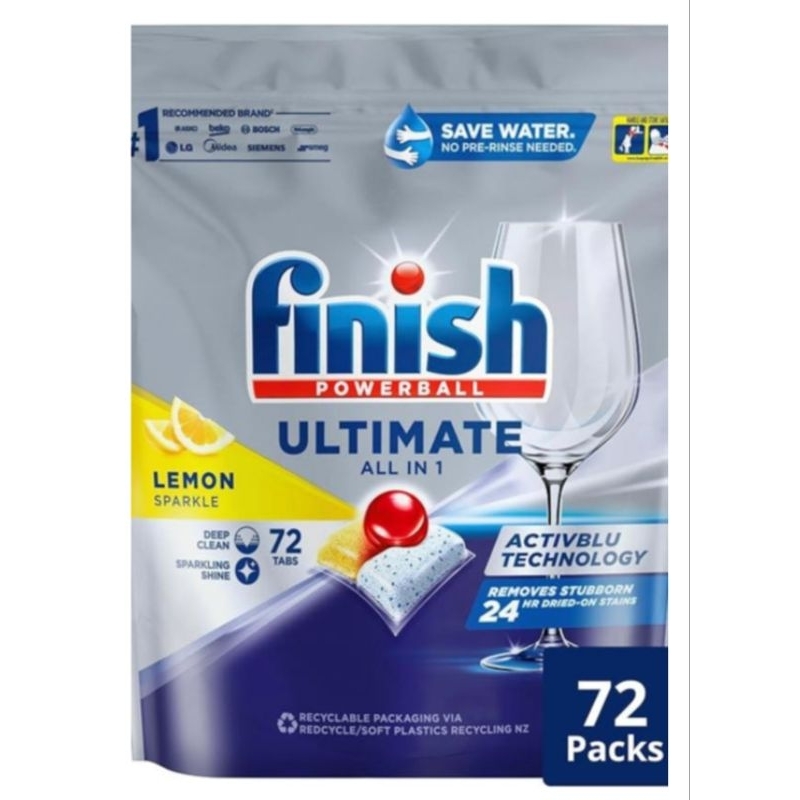 Finish Detergent Dishwasher Powerball Dish Tabs Fresh Scent, All in 1 Max, deep clean Shopee