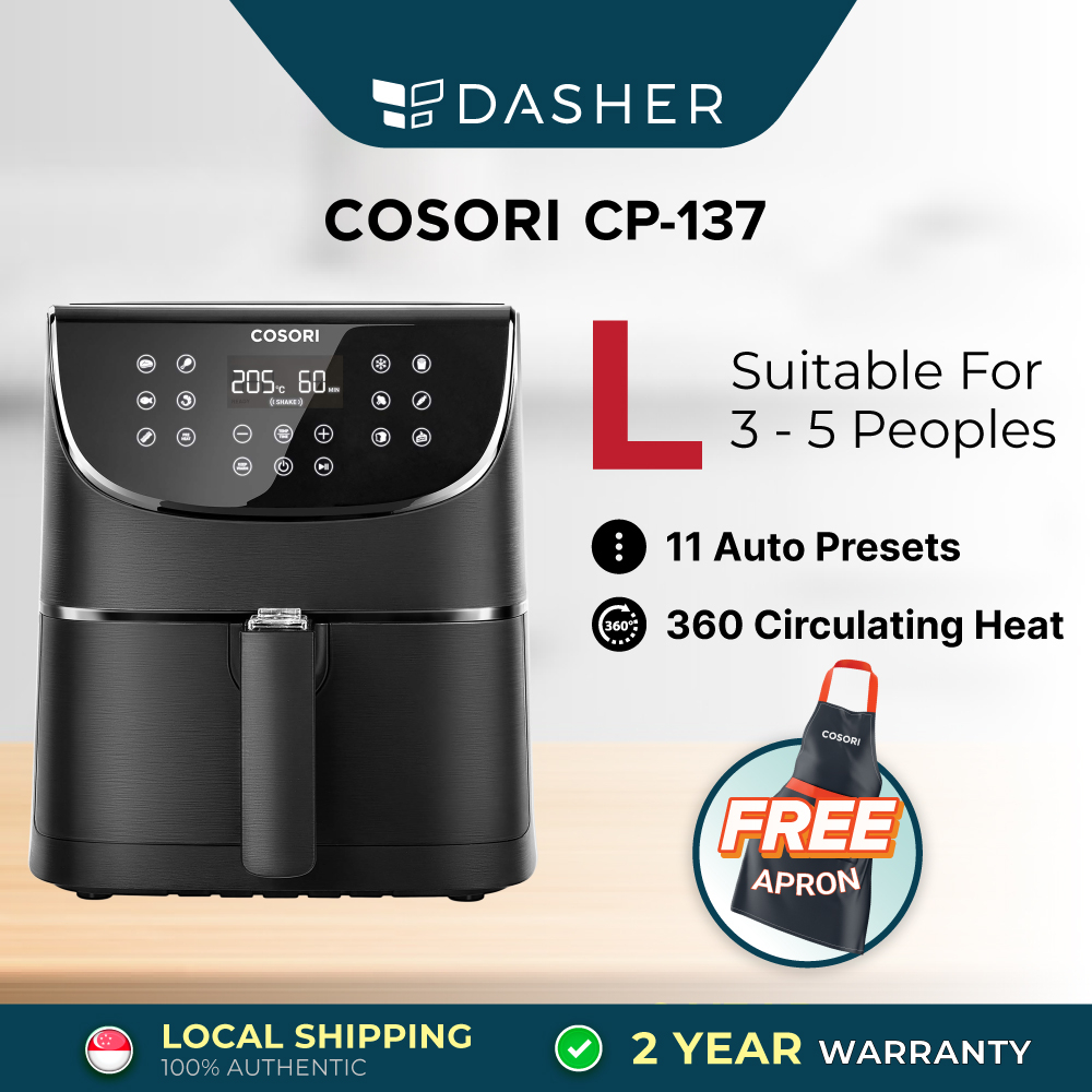 [Ready Stock] COSORI Air Fryer LED Touch Digital Screen With Apron Non