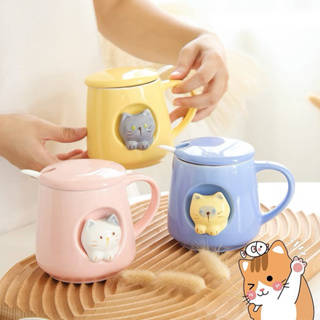 Animal Inside Cup Hedgehog Mugs 12 OZ Funny Coffee Mugs with Handle Cute  Coffee Mugs Tea Cups with Spoon Kids Mugs Ceramic Cups Novelty Cups Gift  for