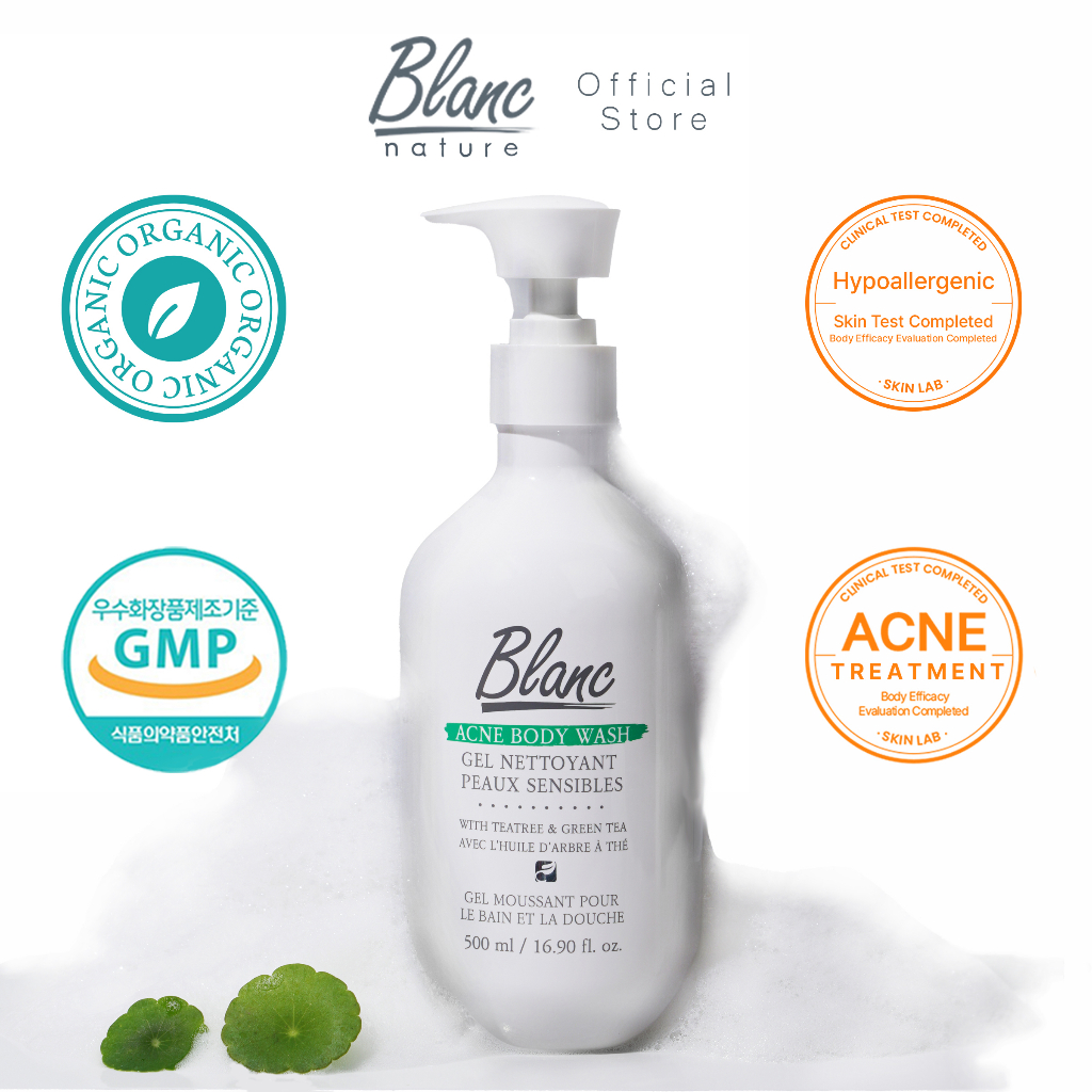 Blanc Nature Official Acne Body Wash Tea Tree & Green Tea 500ml