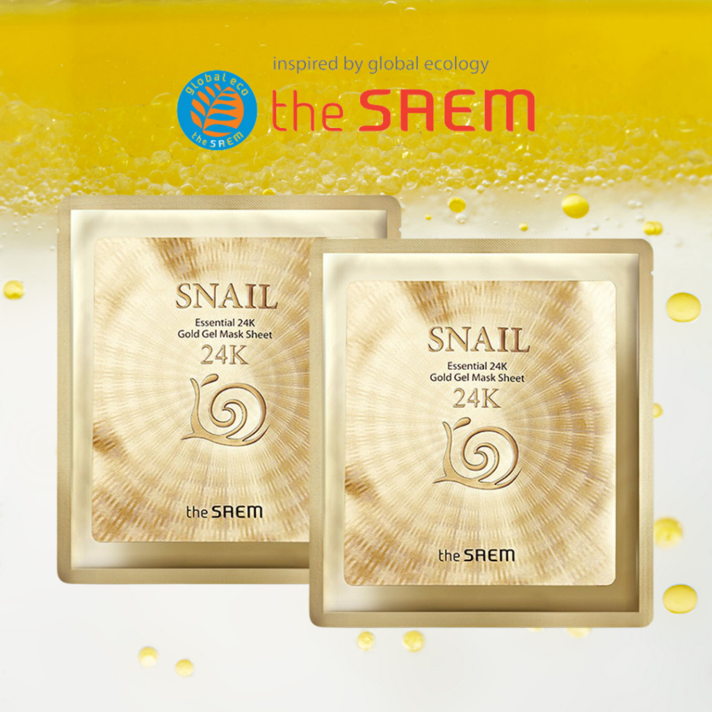 the SAEM] Snail ESSENTIAL 24K GOLD GEL MASK SHEET 30g | Shopee Singapore