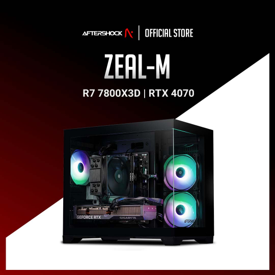 Zeal M 2024 R7 7800X3D RTX 4070 16GB RAM 1TB SSD 750W PSU