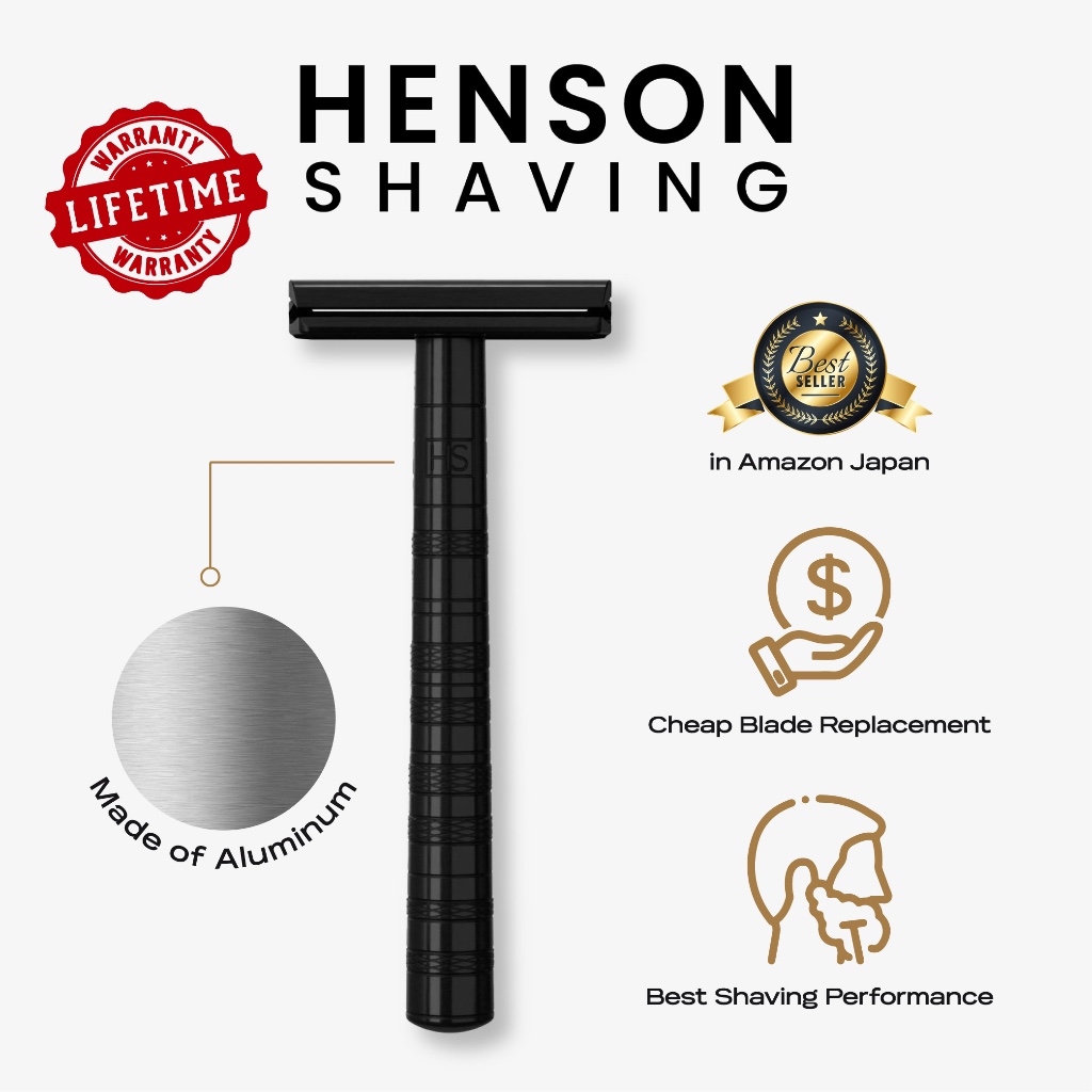 Henson Shaving AL13 Razor - Jet Black | MASC