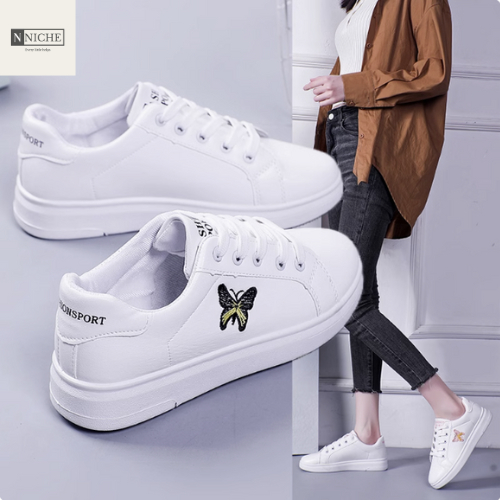Butterflies Sneaker - White main image 1