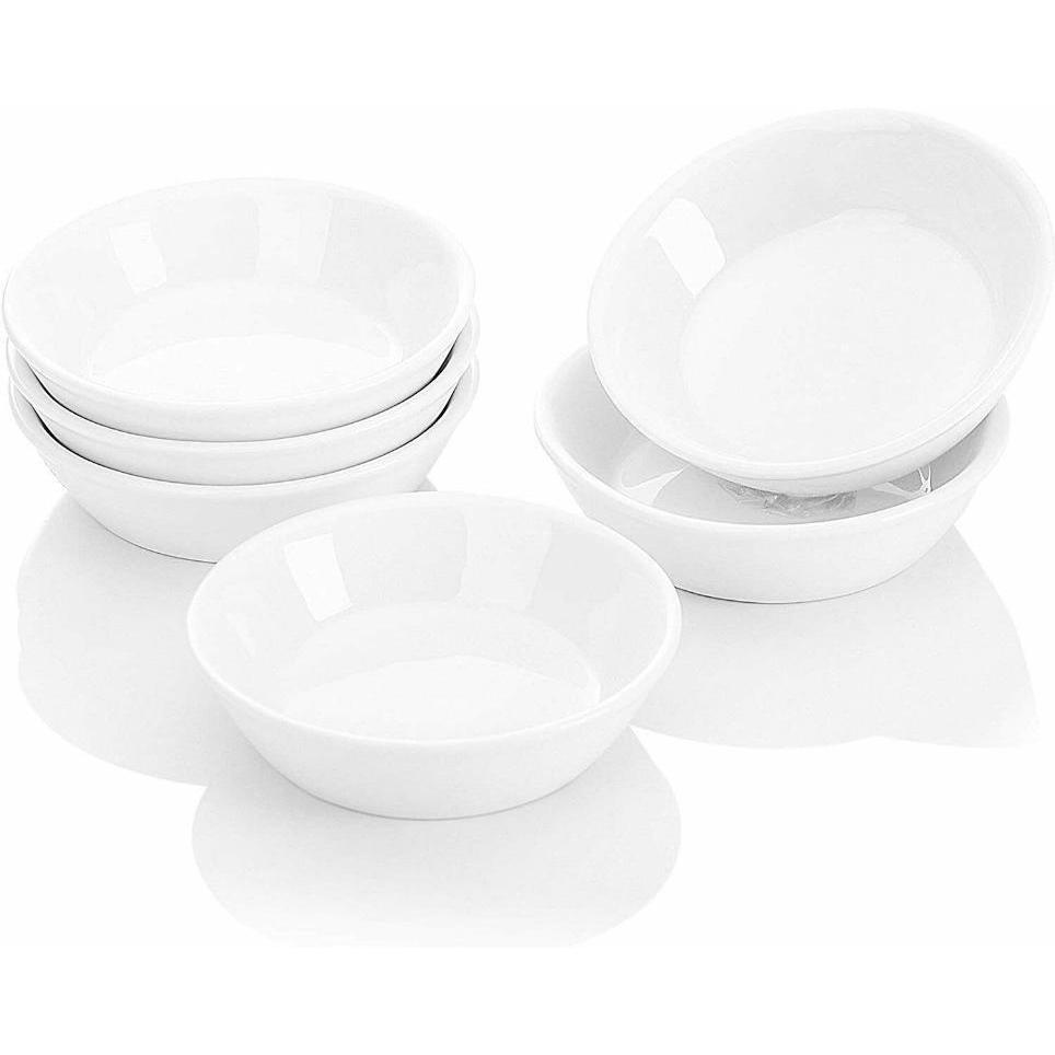 [738] Malacasa White Ceramic Dip Dishes Ramekin Breakfast Serving ...