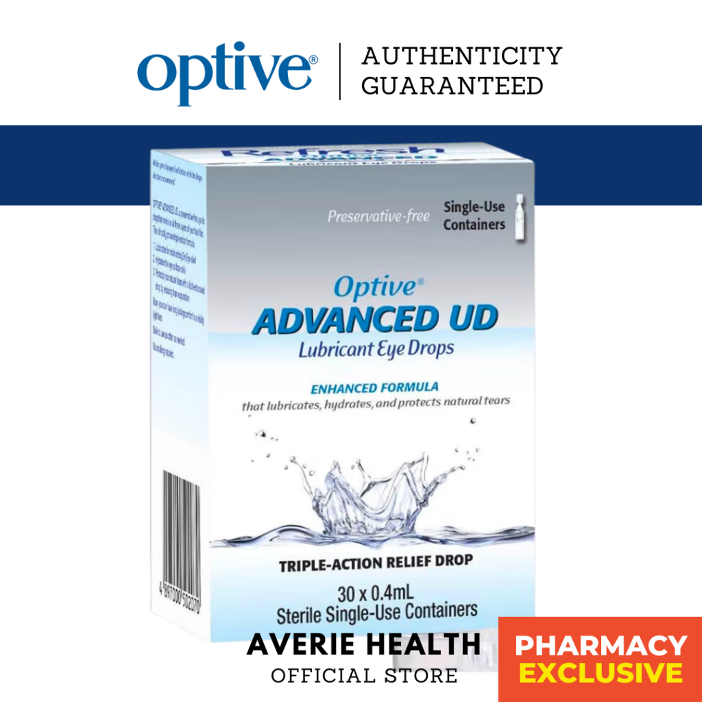 Optive Advanced Triple Action Lubricant Eye Drops 04ml X 30s Dry Eye Relief Allergan 6426