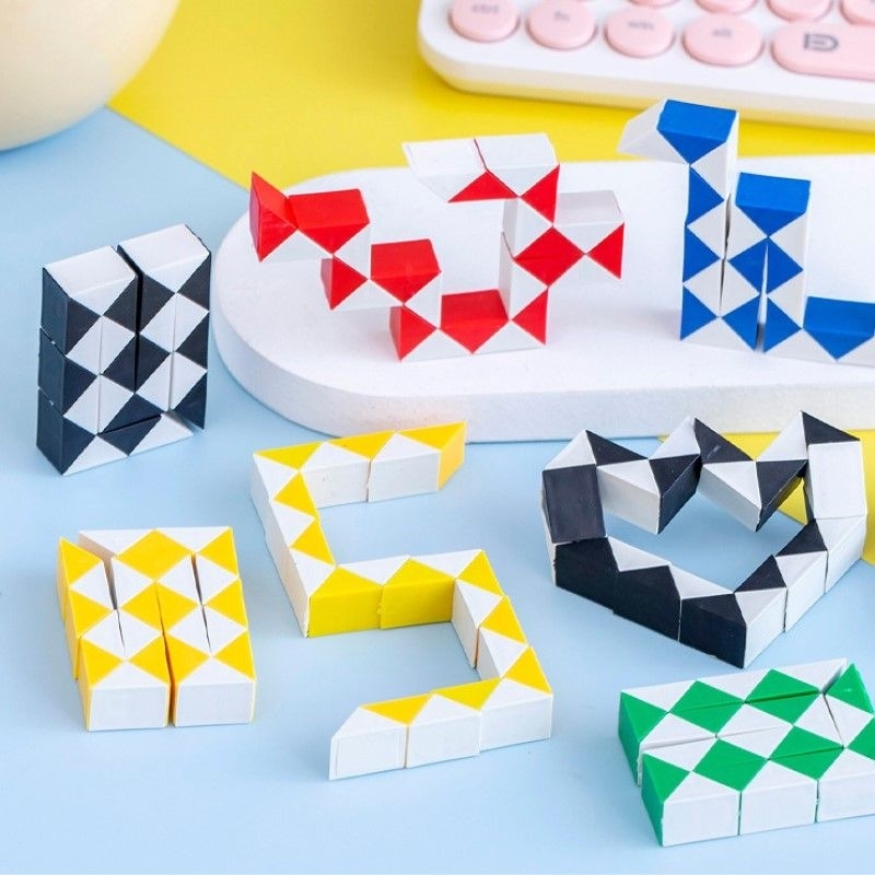 24-Section Snake Ruler Magic Cube – Twist Puzzle Toy for Kids & Adults ...