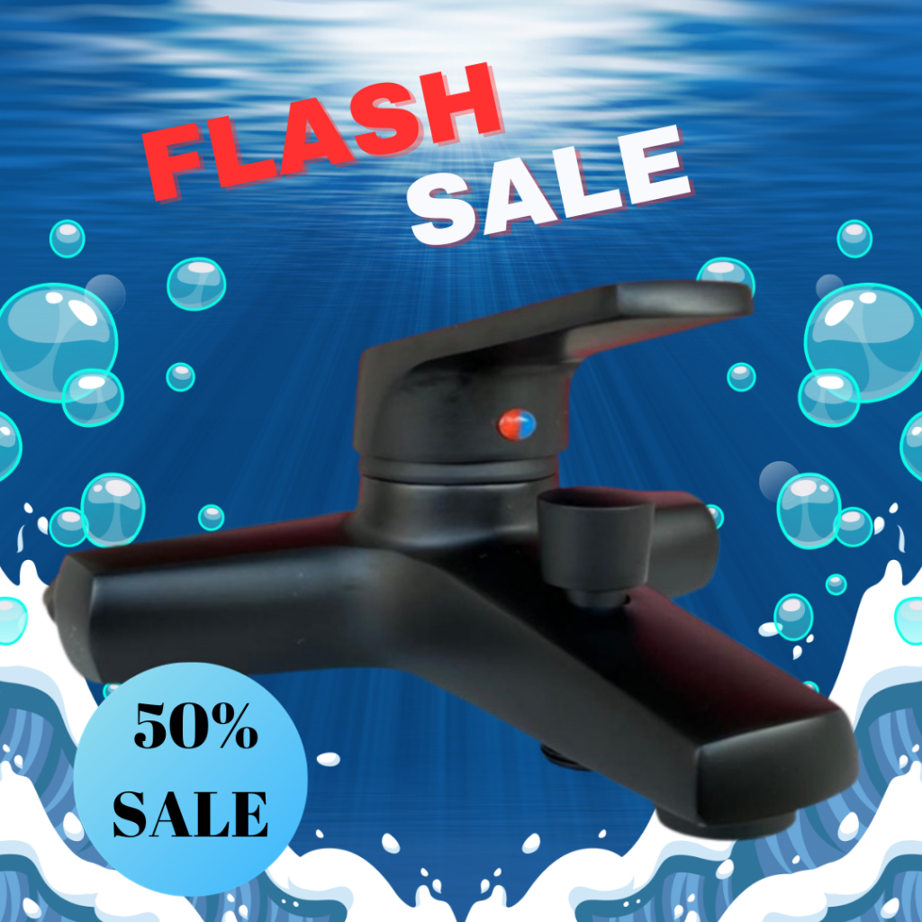 FLASH SALE! MGM Black Taps Bath Mixer Tap Hot & Cold WA0008 Shopee