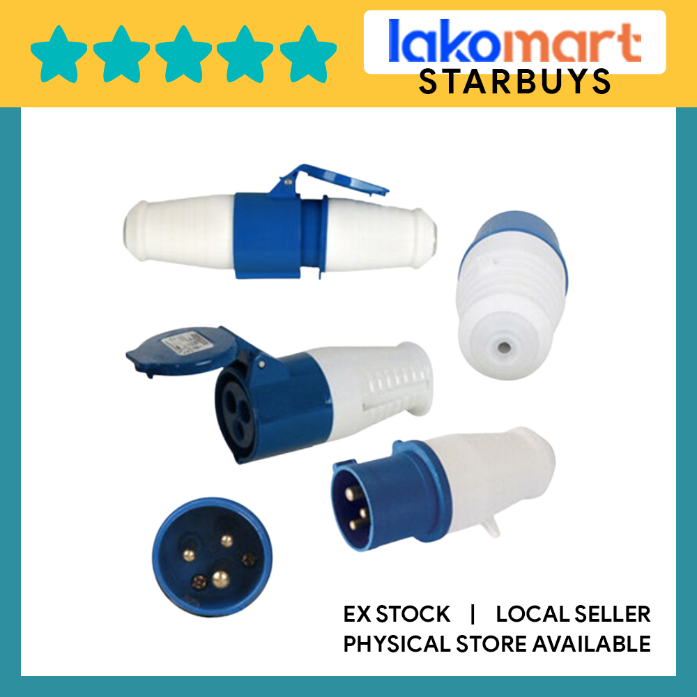 Industrial Power Plug Connector Socket (Blue/ Red/ Yellow) (Male ...