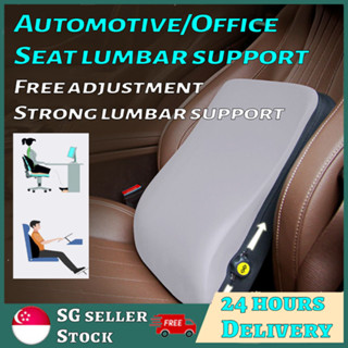 SG stock Memory Foam Lumbar Support Back Pillow Balanced Firmness Long distance by car for Lower Back Pain Shopee Singapore