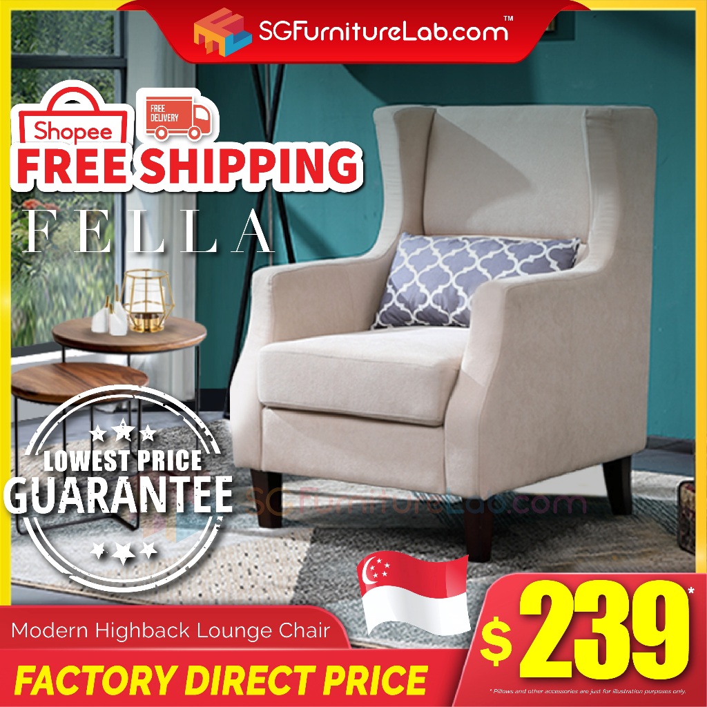 【Ready Stock, DELIVER from JB】𝐒𝐆𝐅𝐔𝐑𝐍𝐈𝐓𝐔𝐑𝐄𝐋𝐀𝐁™ FELLA High Back Lounge