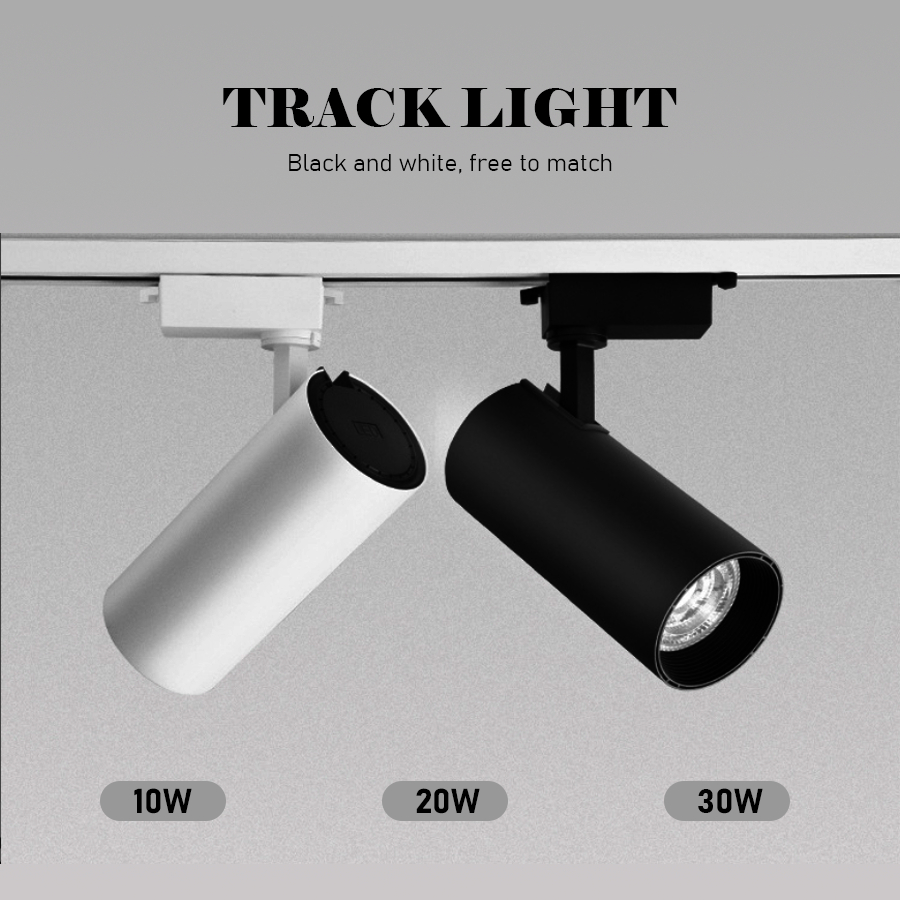 LED Track Light Tricolor Spotlight Track Lighting 10W 20W 30W Spot ...