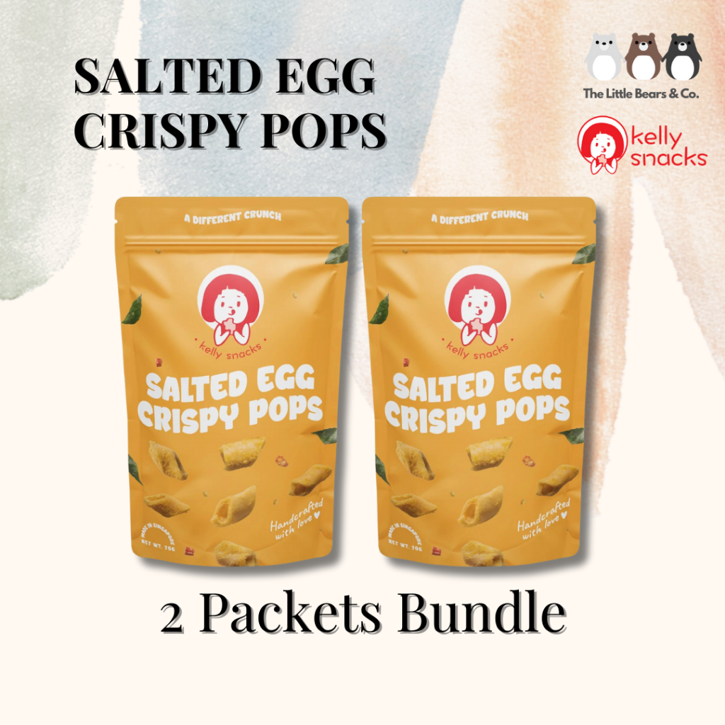 [bundle Of 2] Ready Stock - Kelly Salted Egg Crispy Pops Snacks 70g 