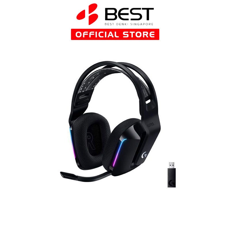LOGITECH G733 LIGHTSPEED W/LESS HEADSET - BLK 981-000867 (G733 BLK ...