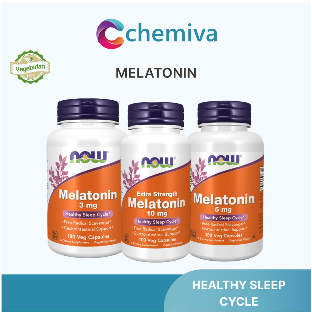 [Fast Shipping] Now Foods, Melatonin 3 mg, 5 mg, Extra Strength 10 mg