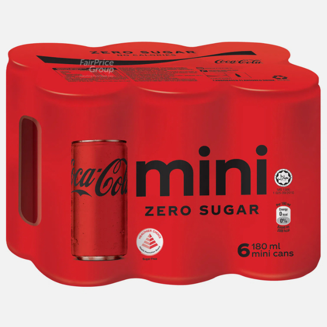 COKE ZERO MINI 6 X 180ML Shopee Singapore