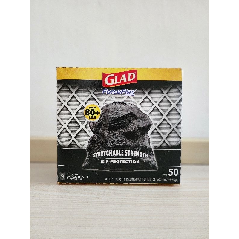 Glad ForceFlexPlus Drawstring Large Trash Bags 30 Gallon, 50 Ct