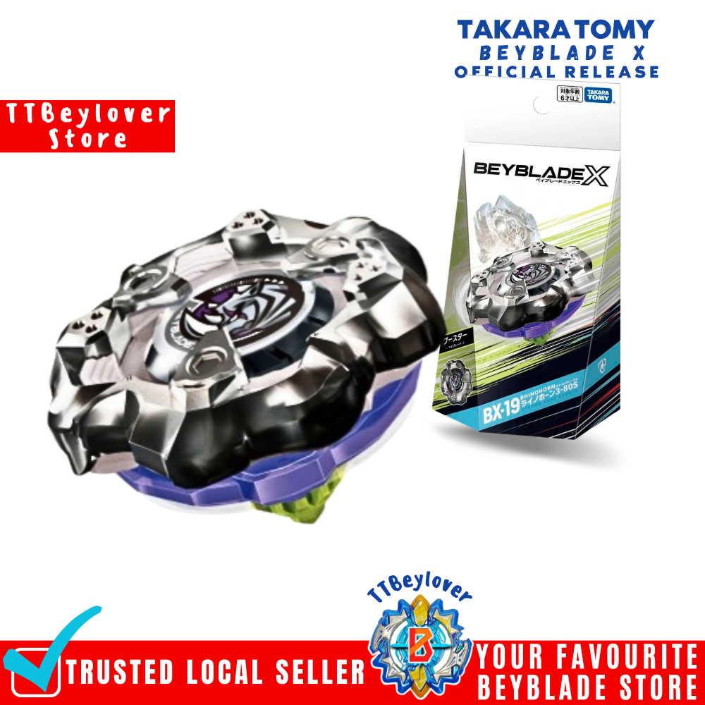 Beyblade X BX-19 Booster Rhino Horn 3-80S Metal - Official Beyblade X Series Battle Top