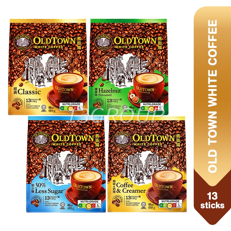 OLDTOWN White Coffee Instant Premix Classic Hazelnut 3in1 Creamer Less