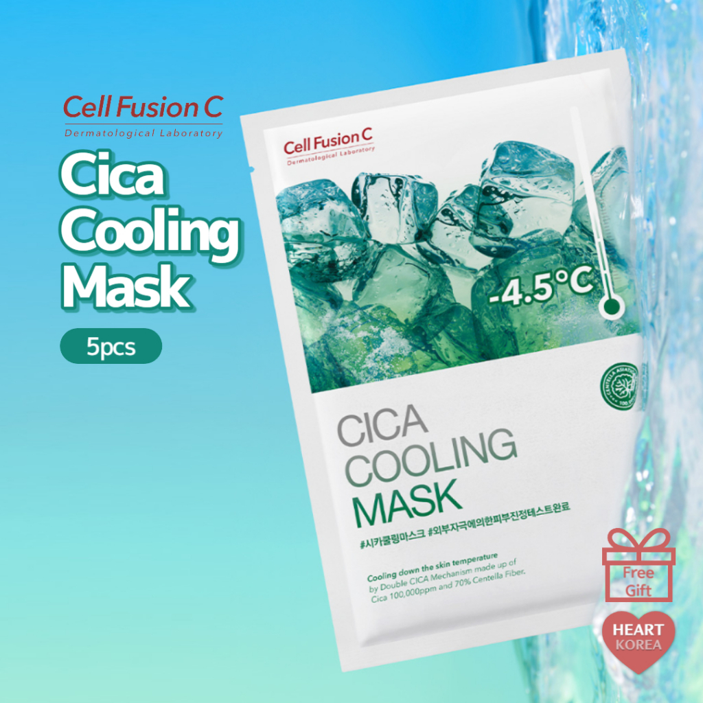 (5pcs) Cell Fusion C Cica Cooling Mask 5pcs (Korean Mask Pack) Shopee