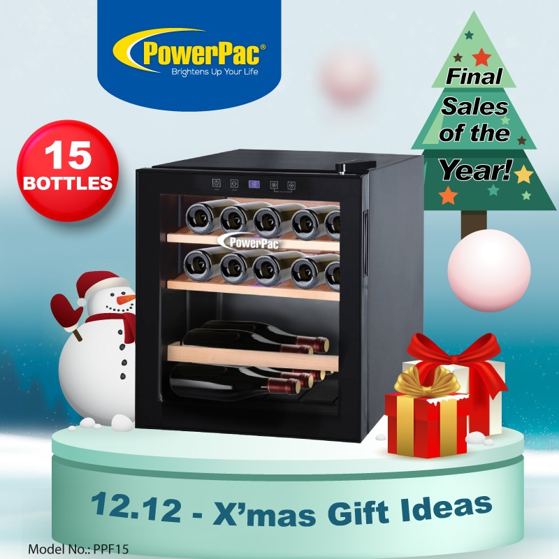 PowerPac Wine Chiller 15 Bottles (PPF15) Shopee Singapore