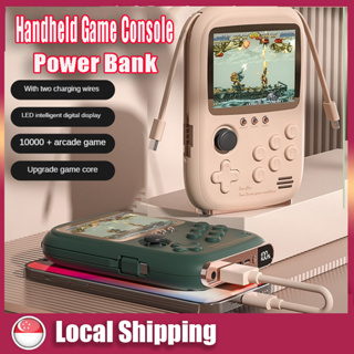 Powkiddy Q90 Retro Game Console 3-inch IPS screen Nostalgic retro mini  handheld game console 64G 10000 Games kids gift