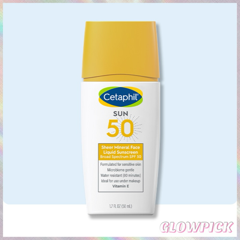 [SG] Cetaphil 🤍 Sheer Mineral Face Liquid Sunscreen Broad Spectrum SPF 50 100 Physical SPF50