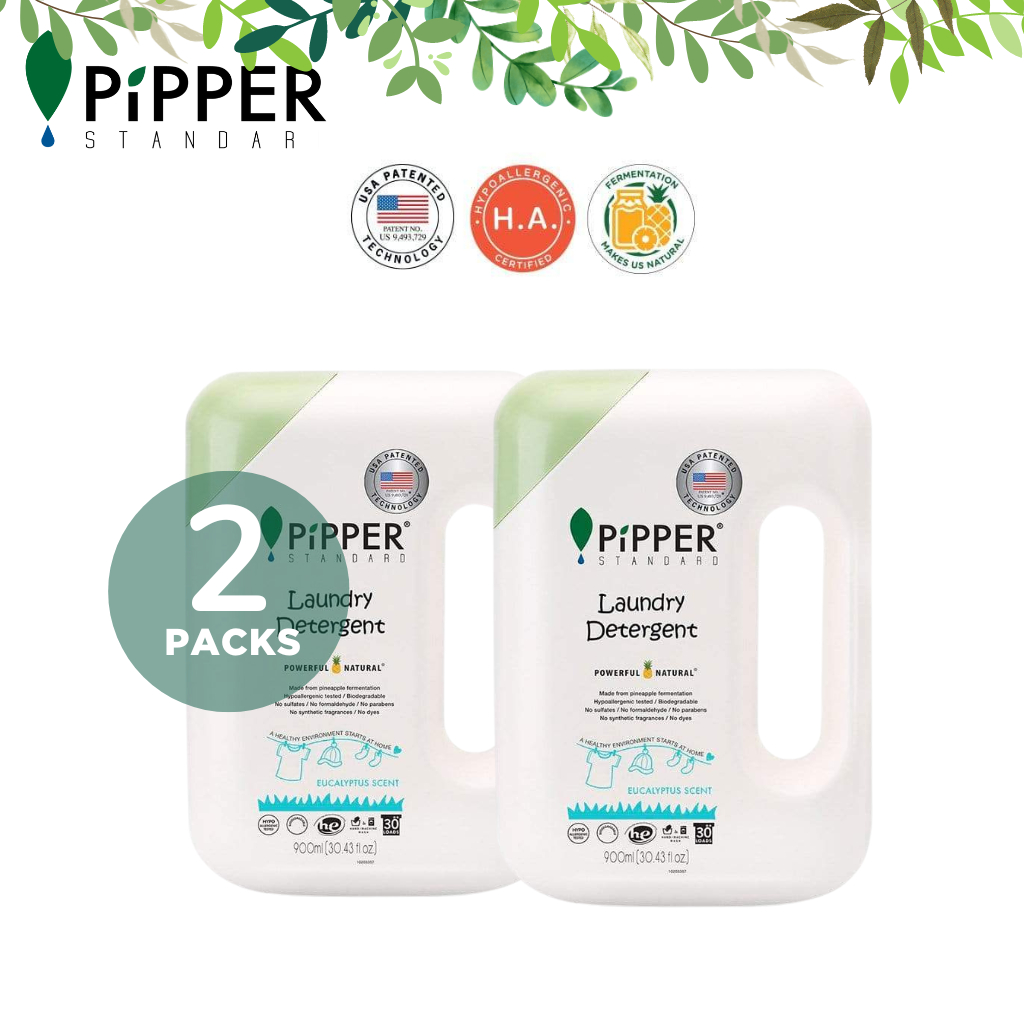 Pipper Standard Laundry Detergent Eucalyptus 900ml Hypoallergenic