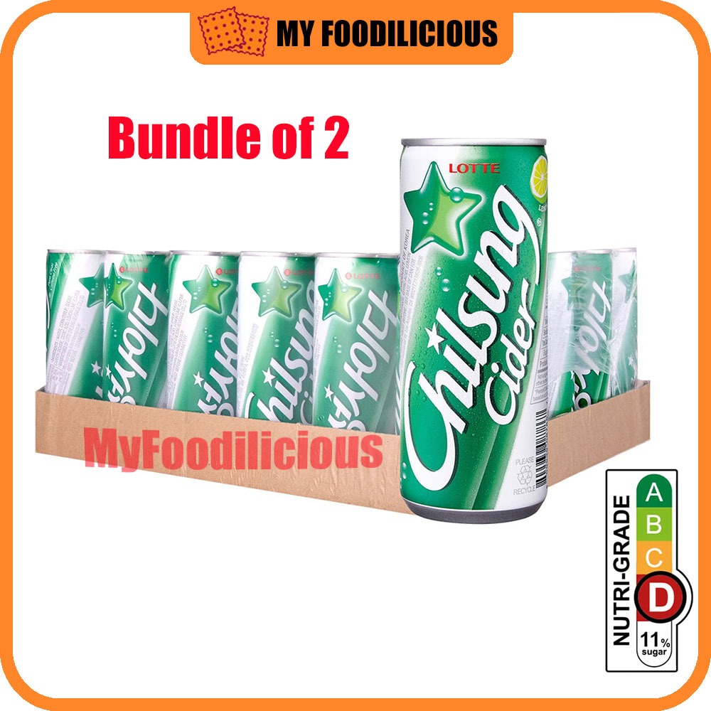 Halal Korea Lotte Chilsung Cider Soda 250ml Korean Sprite Seven Up