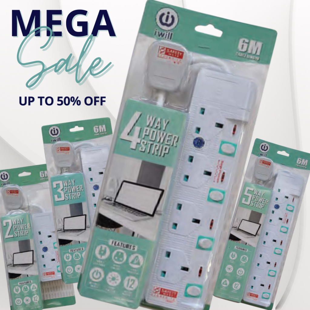 FLASH SALE! [Surge Protection] IWILL Simply White Mains Switch ...