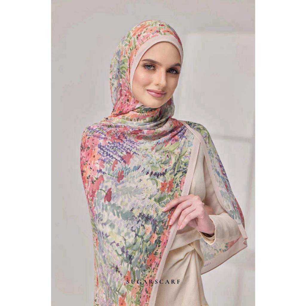 [SG SELLER] SUGARSCARF PLEATED SHAWL Shopee Singapore