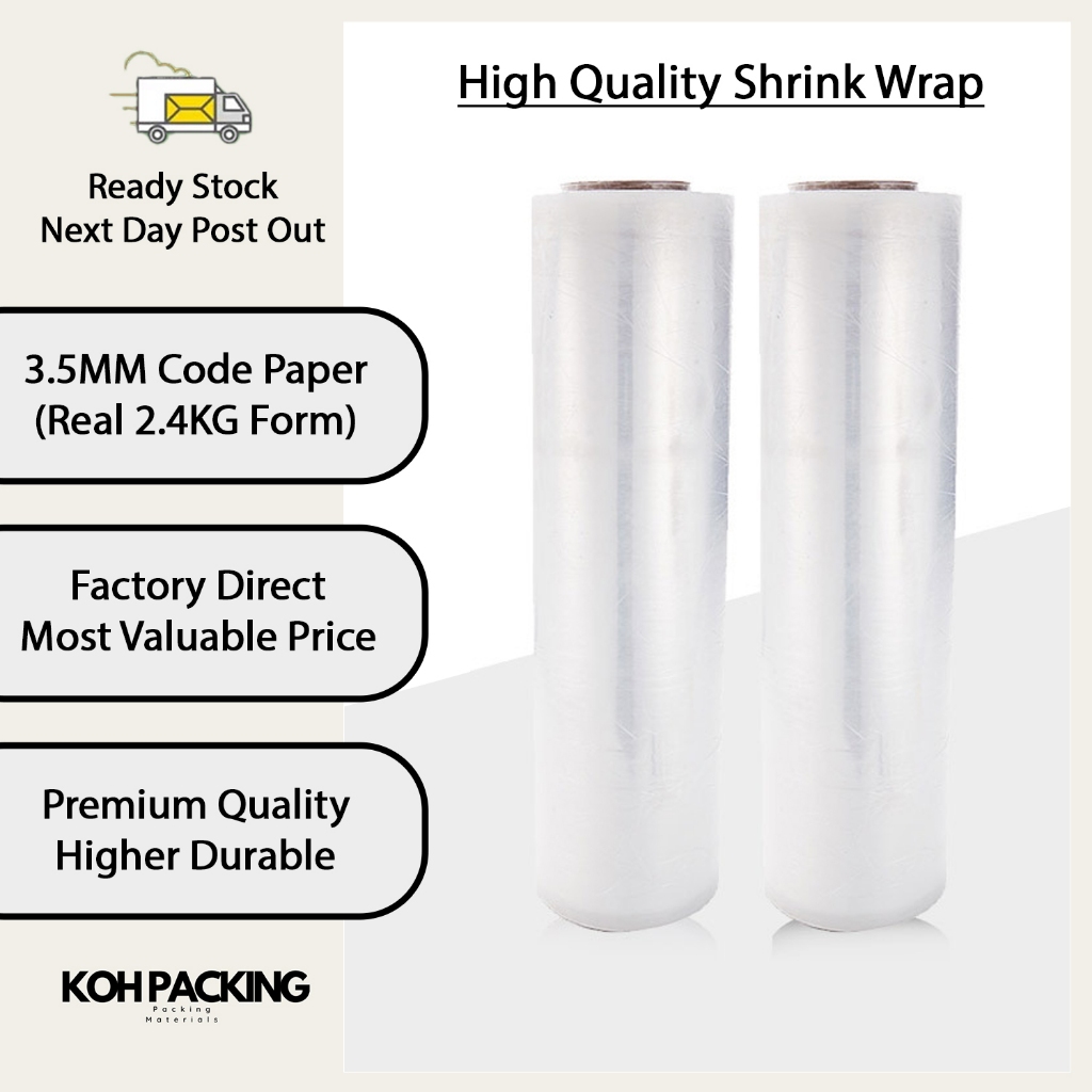 【Bulk Order Contact CS】50cmx2.4KG & 1.2KG Stretch Film Shrink Wrap