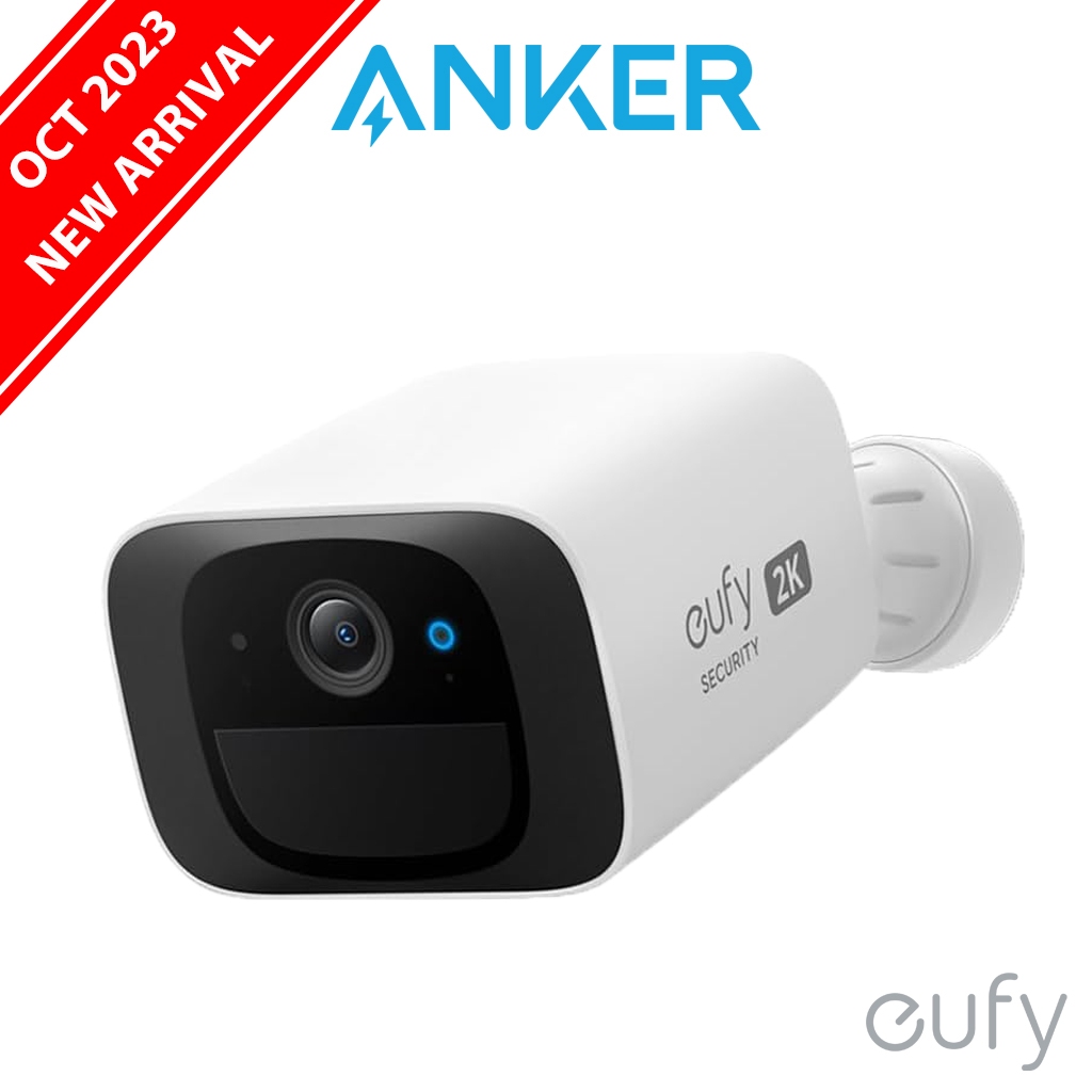 eufy Security SoloCam C210 Outdoor Wireless 2K Home Security Camera IP67  Weather Resistant 2.4 GHz HomeBase 3 (T8B00)